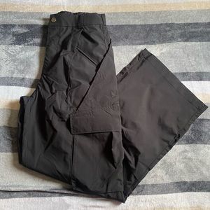 Flap Pocket Ruched Wide Leg Cargo Pants